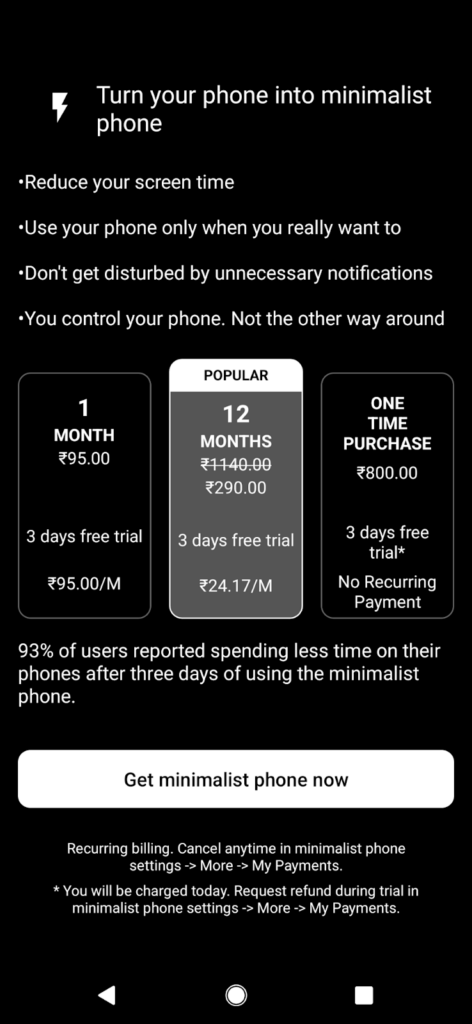 minimalist mobile app monetization